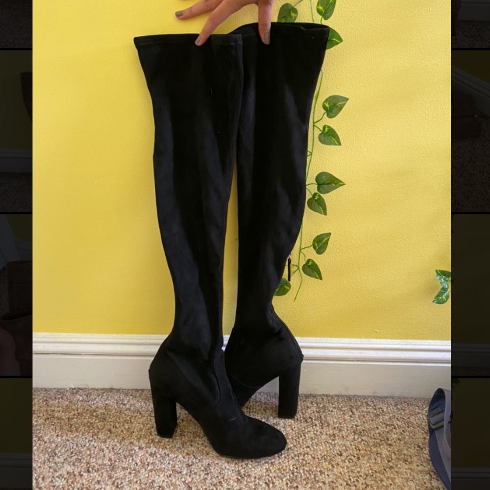 Black Knee High Boots